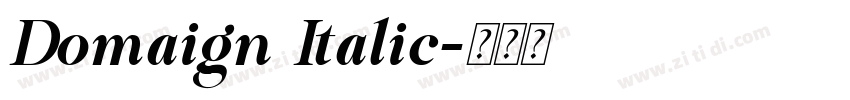 Domaign Italic字体转换